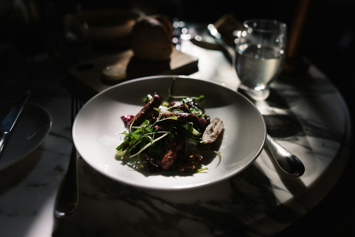Dish on a dark table
